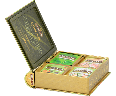 Bouquet  Exclusive Green Tea Book - 32 Enveloped Tea Bags - 4 Flavours